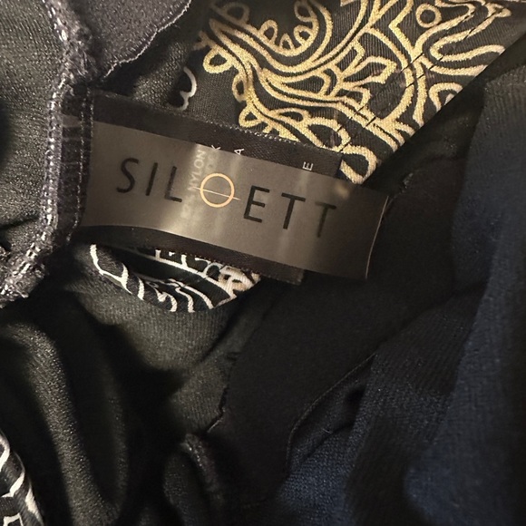 Silhouette Solutions One Piece Figure Flattering Swimsuit black/gold size 12 - Picture 7 of 7